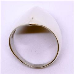 925 Sterling Silver Mirror Polished Funky Bold Peak Dome Cocktail Ring Size 7